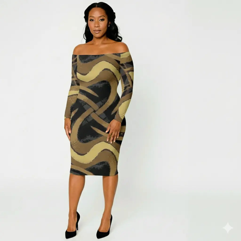 Urban Fracture// Off-Shoulder Midi Urban Era Customs