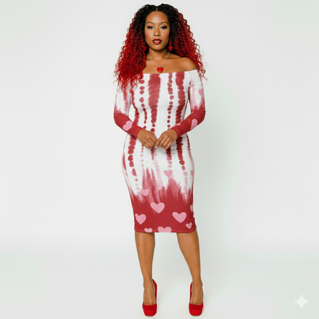 Heartfall Off-Shoulder Bodycon Wrap Dress Urban Era Customs