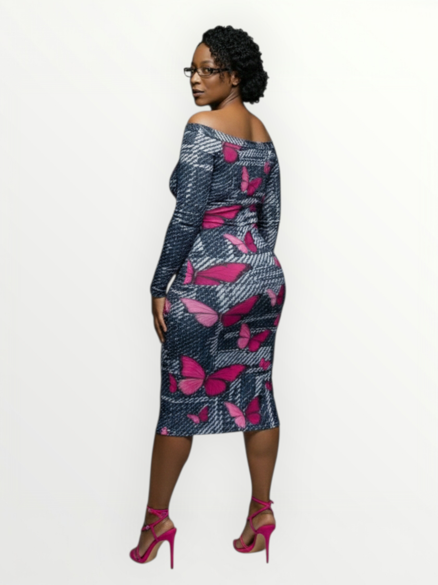 Butterfly Baddie Bodycon Midi Urban Era Customs